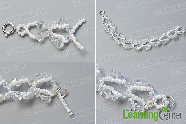 make the rest part of the crystal glass bead bracelet