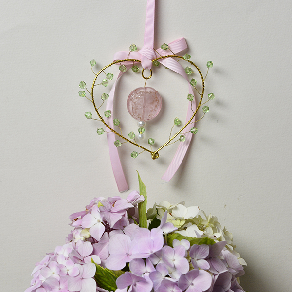 final look of the heart wire wrapped hanging decoration ornament