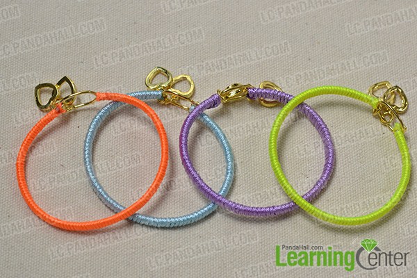 make 4 color nylon cord friendship bracelets