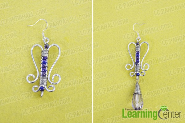 attach earring hook and drop focal