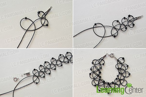 Repeat the basic pattern to finish the bracelet