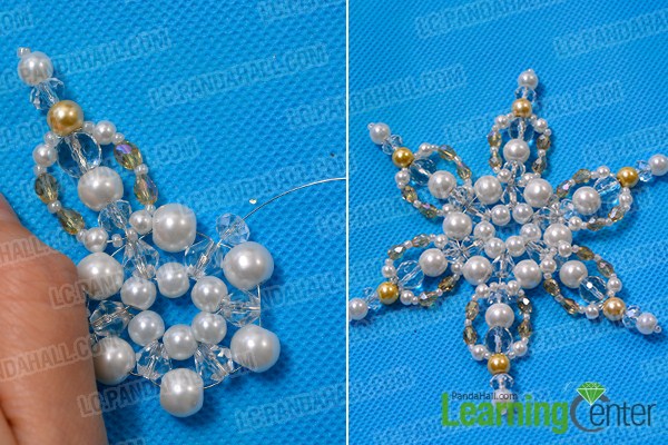 make the rest part of the pearl snowflake ornament