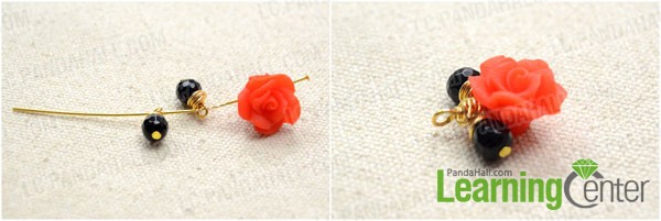 replace the bead with polymer clay flower