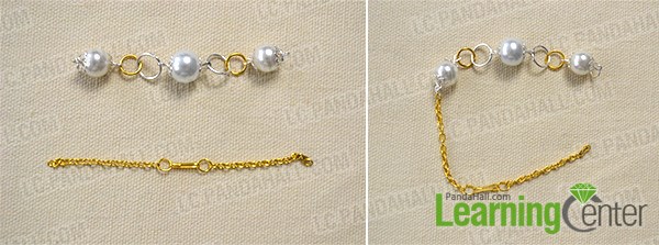 How to Make Fashion Jump Ring Jewelry Set with Pearl Beads 5