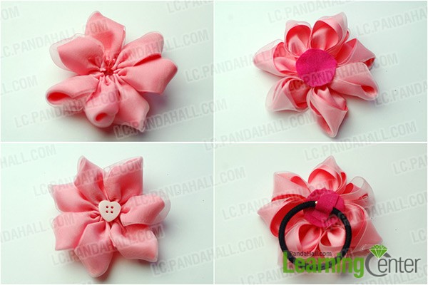 make a ribbon flower and embellish it