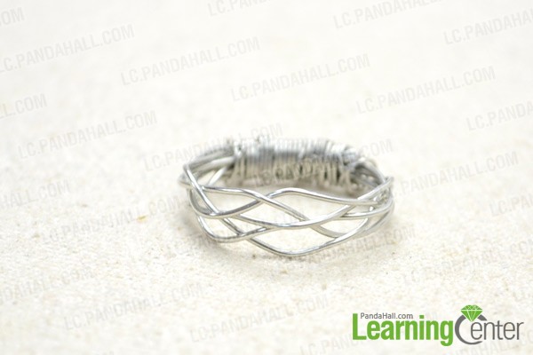 The final look of woven wire ring 