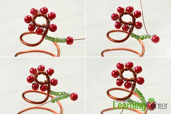 Make the leaves of wire Christmas tree ornaments
