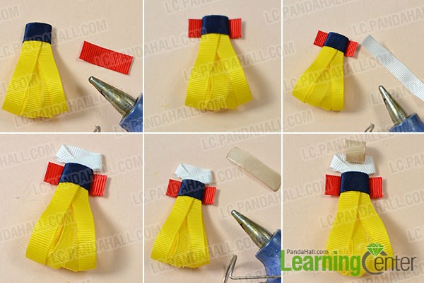 make a snow white craft and add it onto the blue ribbon headband