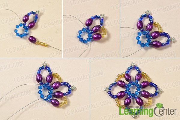 Step 2: Finish the beaded flower pattern