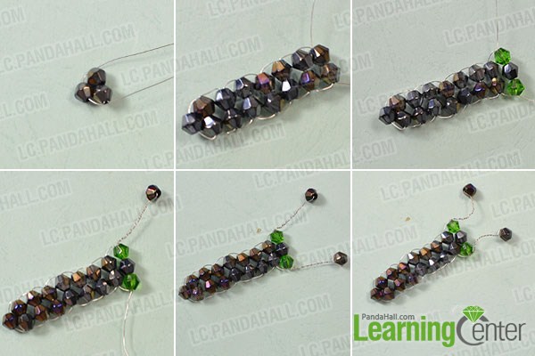 make the rest part of the wing of the beaded butterfly