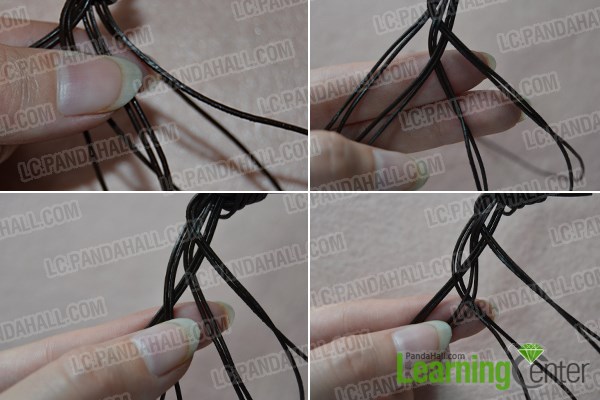How to Make a Braided Black Leather Necklace Tutorial 2