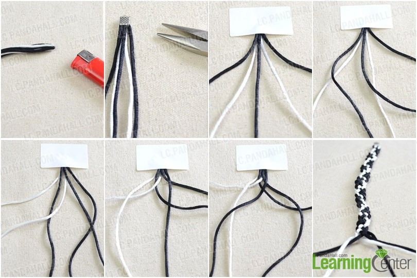 Step 1: make 5-cord braiding
