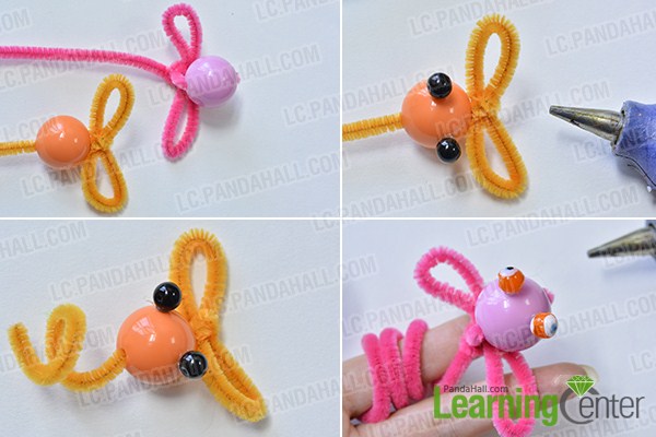make orange and pink chenille little people crafts