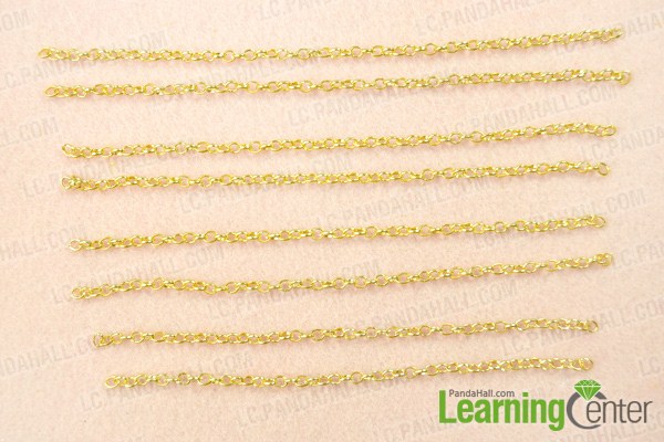 Make basic multi strand gold chain necklace