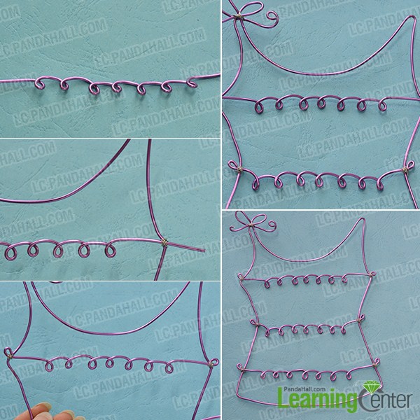make the frame for the purple wire earring holder