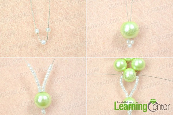 Make basic waterfall pearl necklace