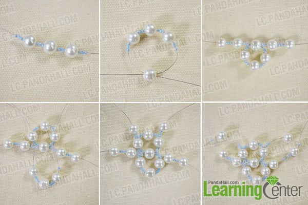 make center part of beaded pearl necklace