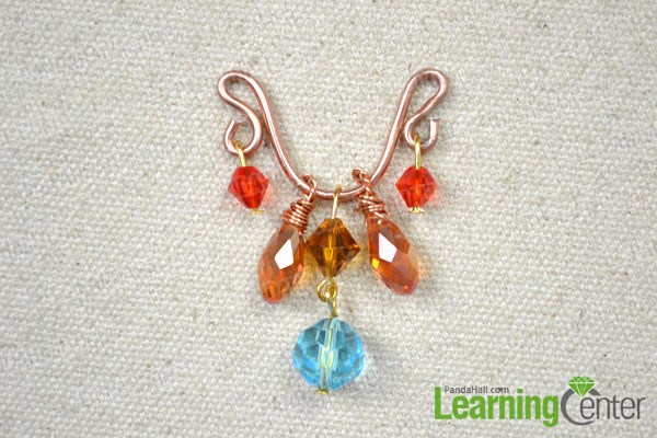 finish the dangle beads for the vintage style drop earrings