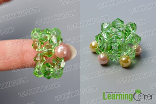 Add some glass pearl beads to the bead pattern