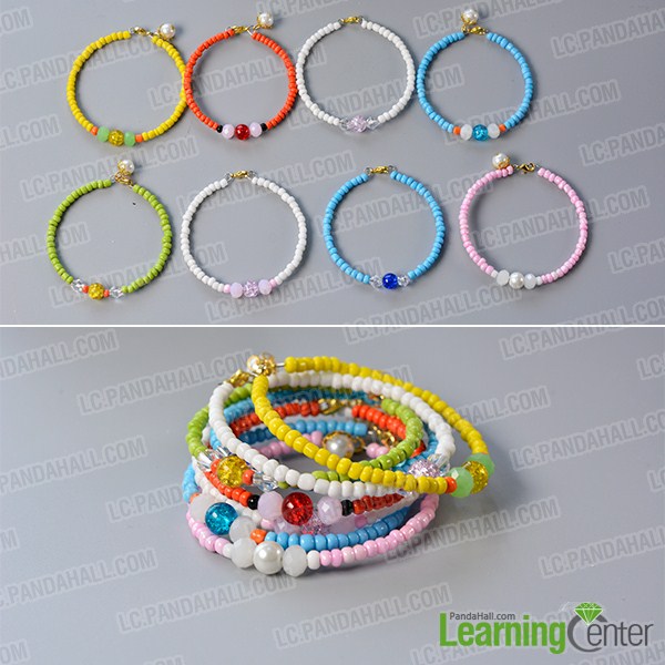 make the rest part of the multiple seed bead bracelets