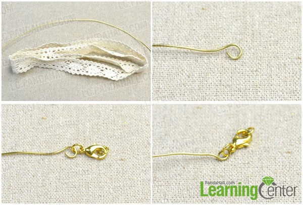 make preparations for making beaded lace bracelet
