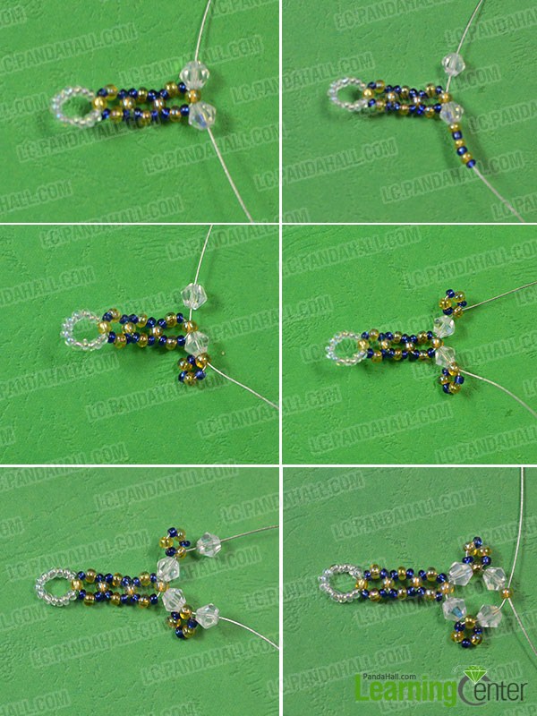 make the second pattern of the blue seed beaded bracelet