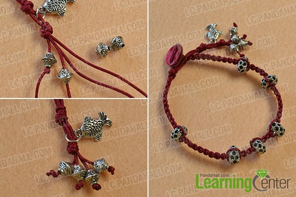 make the rest part of the square knot bracelet