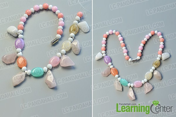 make the rest part of the gemstone beaded necklace