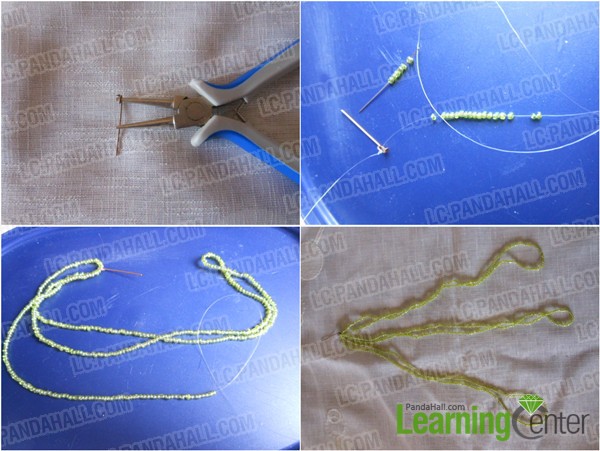Creating the seed bead strands