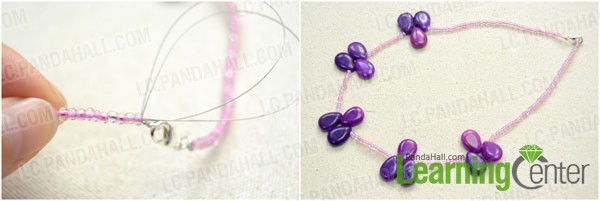 Tuck the leftover wires in the adjacent seed beads