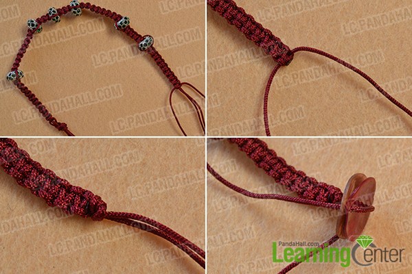 make the rest part of the square knot bracelet