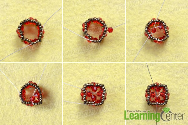 Joint the beaded cube for the pendant necklace