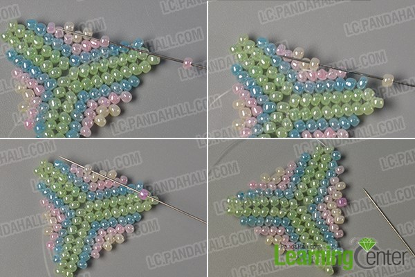 Step 9: Finish the outline of the beading triangle