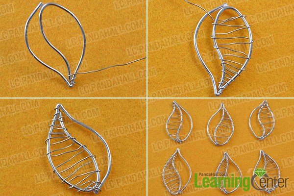 make silver wire wrapped leaves