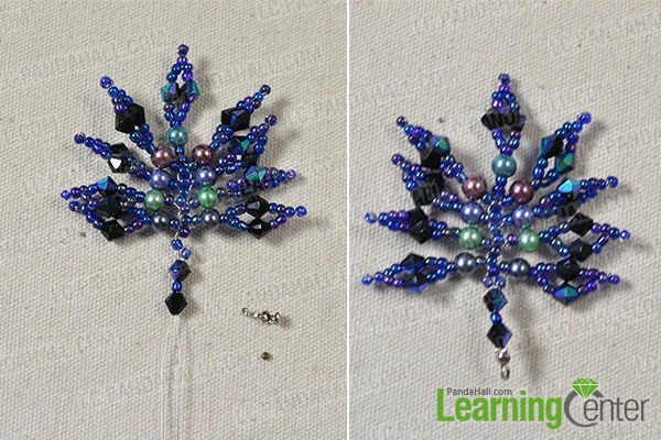 make the rest part for the navy blue leaf pendant necklace