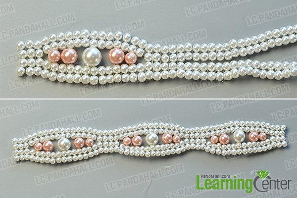 make the fourth part of the elegant pearl bracelet