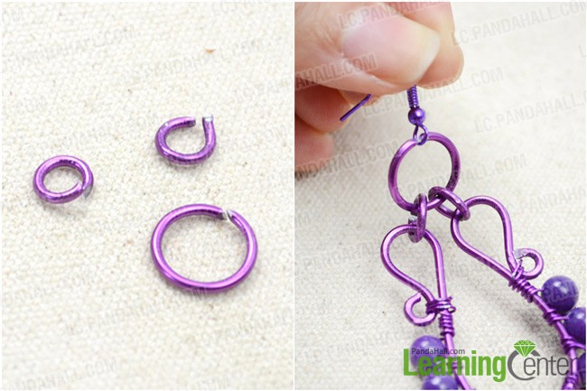 Step 3: finish the wire wrapped earrings