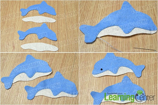 sew two dolphin patterns
