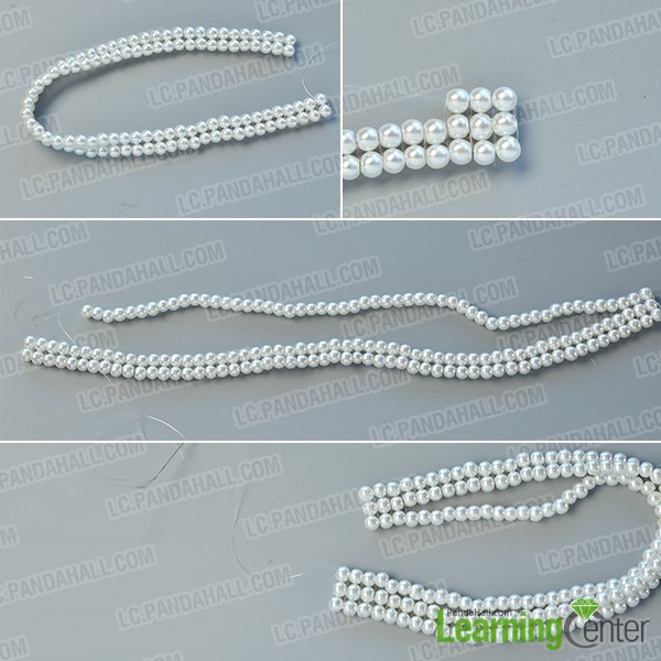 make the second part of the elegant pearl bracelet
