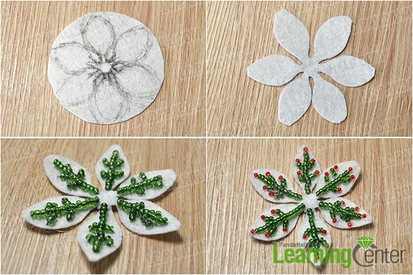 make a beaded snowflake