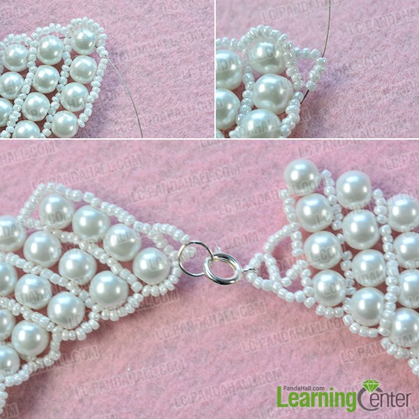 make the rest part of the white pear bead statement necklace