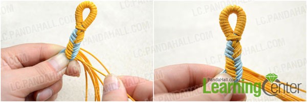 Step-by-step Bracelet Patterns on Making Best Friend Snake Knot Bracelets  with 4 Colored Strings- Pandahall.com