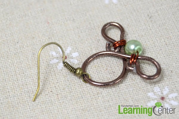 Step 3: Finish off wire bead earrings