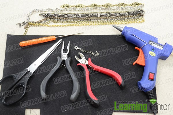materials for DIY chain link bracelet