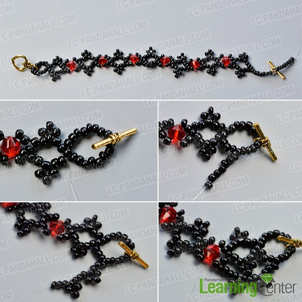 make the third part of the black seed bead bracelet