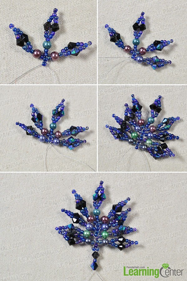 make main part for the navy blue leaf pendant necklace2