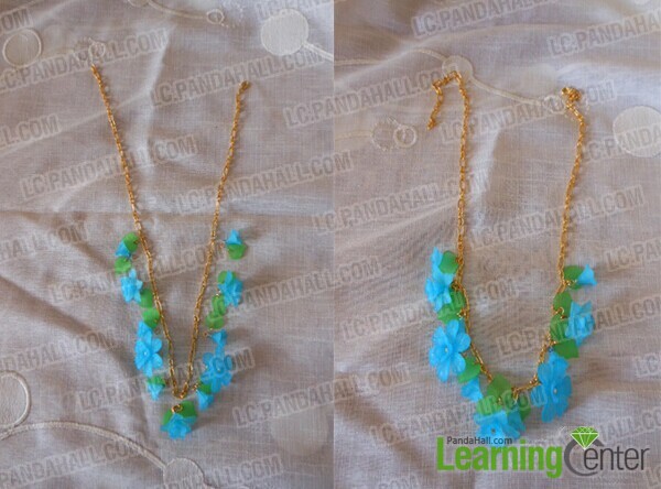 finished necklace for beaded chain jewelry set