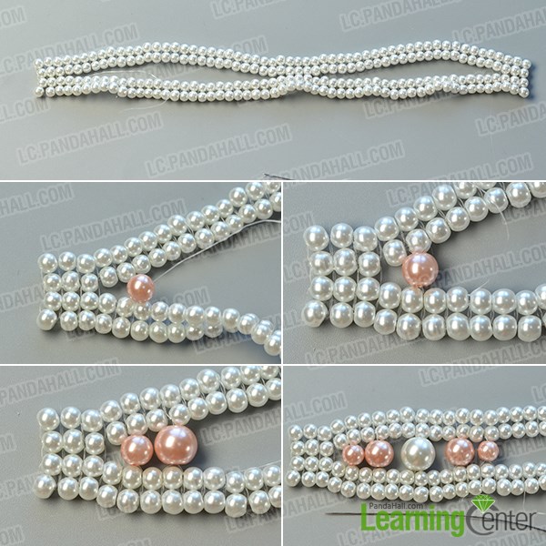 make the third part of the elegant pearl bracelet