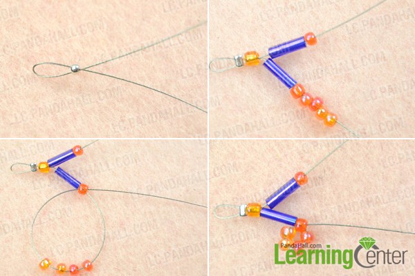 Instruction on making simple bead necklace patterns