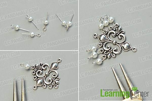 make the first part of the vintage style drop earrings
